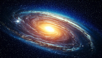 spiral galaxy and stars swirling in Space