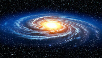 spiral galaxy and stars swirling in Space