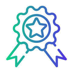 badge Line Gradient Icon