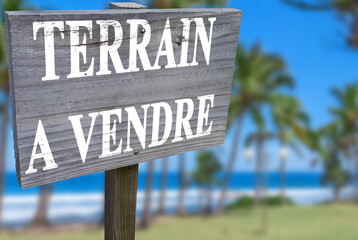 Fototapeta premium Terrain à vendre sous les cocotiers 