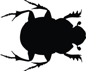 Insect full body silhouette illustration isolated on white