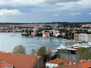 Lookout Bell Tower of St. Anastasia or the view of the old city center of Zadar from the Zadar...