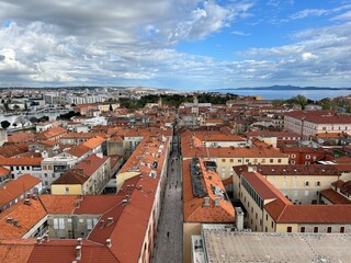 Lookout Bell Tower of St. Anastasia or the view of the old city center of Zadar from the Zadar Cathedral Bell Tower (Croatia) - Vidikovac Zvonik sv. Stošije ili pogled na Zadar sa zvonika katedrale