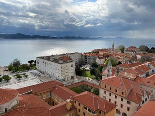 Lookout Bell Tower of St. Anastasia or the view of the old city center of Zadar from the Zadar Cathedral Bell Tower (Croatia) - Vidikovac Zvonik sv. Stošije ili pogled na Zadar sa zvonika katedrale