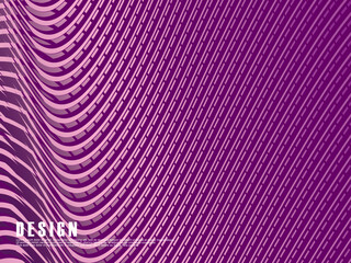 Abstract shining wave lines on purple background. Dynamic wave pattern. Modern wavy lines. Futuristic technology concept, for banners, posters, brochures, flyers, certificates, websites, etc.