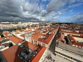 Lookout Bell Tower of St. Anastasia or the view of the old city center of Zadar from the Zadar...