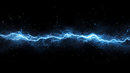 Obraz premium Lightning bolts striking across a dark sky symbolizing natural energy 