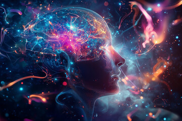 Digital background perfect for tech processes, neural networks, artificial intelligence, data transfer and encryption, digital archives,hologram.
