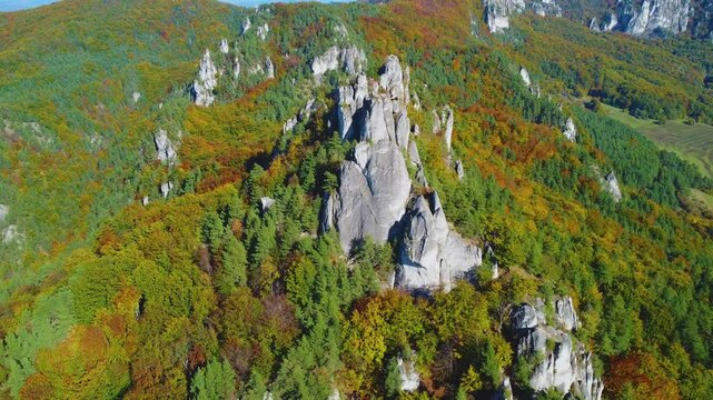 Aerial View of Sulovske Skaly, Slovakia &ndash; Rocks, Forest, and Drone Footage