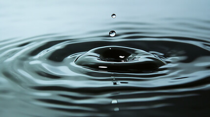 Oil droplets floating and merging in water forming fluid patterns and gradients 
