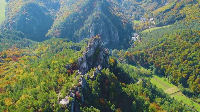 Aerial View of Sulovske Skaly, Slovakia &ndash; Rocks, Forest, and Drone Footage