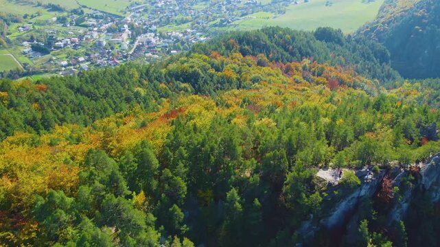 Aerial View of Sulovske Skaly, Slovakia &ndash; Rocks, Forest, and Drone Footage