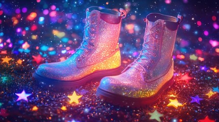 Glitter Boots on Glitter Ground