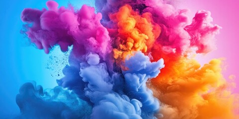 Fototapeta premium Colorful Cloud of Smoke