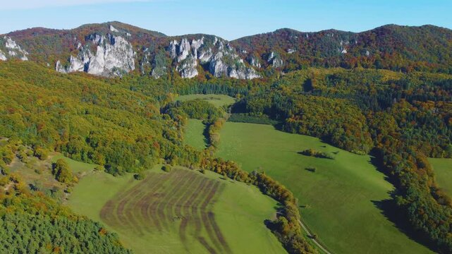 Aerial View of Sulovske Skaly, Slovakia &ndash; Rocks, Forest, and Drone Footage
