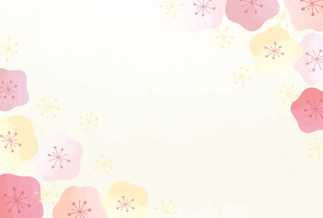 正月　和風の花の背景01