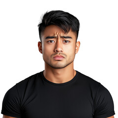 Obraz premium Portrait of a young man with serious expression