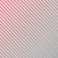 Red stripes wave seamless pattern abstract vector image