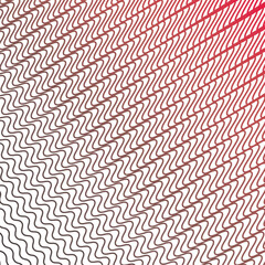Red stripes wave seamless pattern abstract vector image