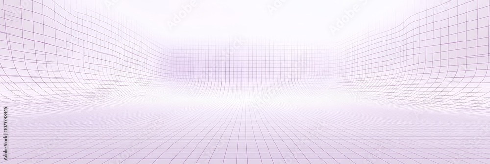 Poster futuristic 3d wireframe grid design for digital tech concepts