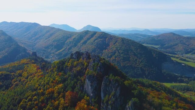 Aerial View of Sulovske Skaly, Slovakia &ndash; Rocks, Forest, and Drone Footage
