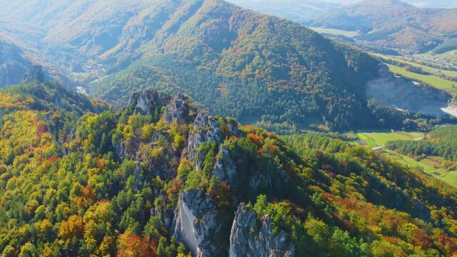 Aerial View of Sulovske Skaly, Slovakia &ndash; Rocks, Forest, and Drone Footage