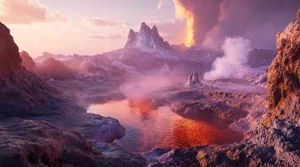 A volcanic landscape destination with hot springs, geysers, and rugged terrain for exploration.