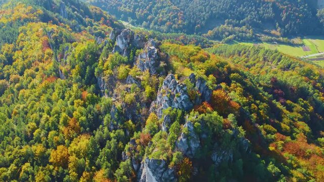 Aerial View of Sulovske Skaly, Slovakia &ndash; Rocks, Forest, and Drone Footage