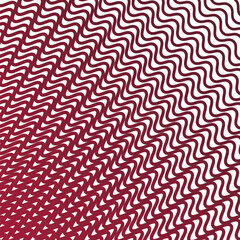 Red stripes wave seamless pattern abstract vector image