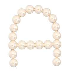 3D A Pearl Font with Elegant Glossy Design