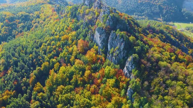 Aerial View of Sulovske Skaly, Slovakia &ndash; Rocks, Forest, and Drone Footage