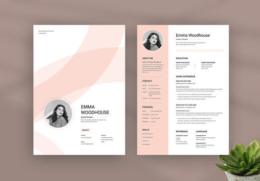 Minimal Resume And Cover Letter