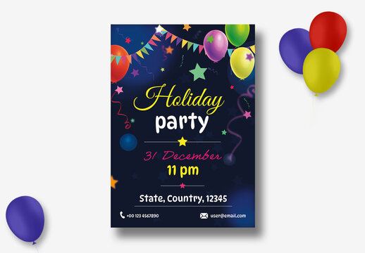 Holiday Party Flyer Layout
