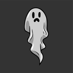 cute halloween ghost cartoon vector