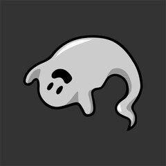 cute halloween ghost cartoon vector