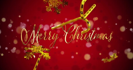 Image of christmas greetings text over christmas decorations © vectorfusionart
