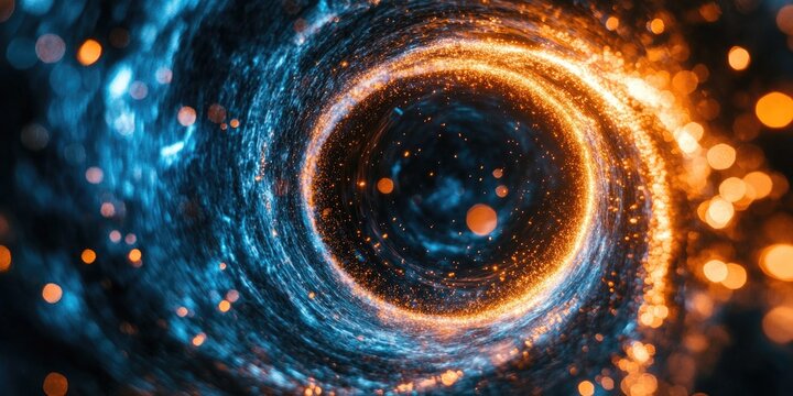 Spiral shape on dark background