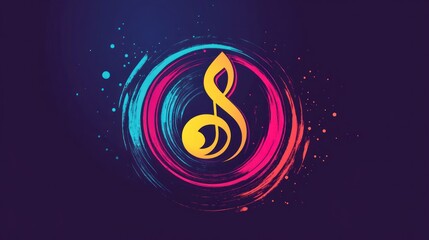 Abstract Music Note Design