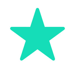 シンプルな緑色の星