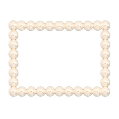 3D Pearl Frame with Elegant Decorative Design