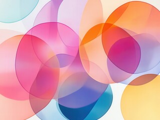 Obraz premium Vibrant abstract background with overlapping colored shapes