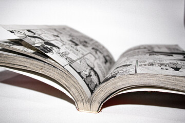 An open Detective Conan comic book on white background