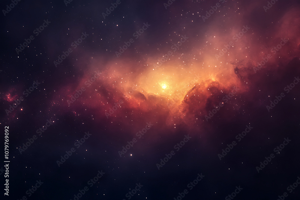 Wall mural acolorful space galaxy, cloud nebula, starry night cosmos, and supernova background in the field of 
