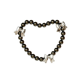 3D Heart Shape Retro Chrome Y2K Elements with Futuristic Design