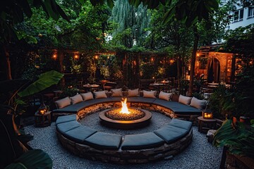 Cozy Patio with Fire Pit