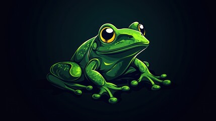 Fototapeta premium Green Frog Illustration