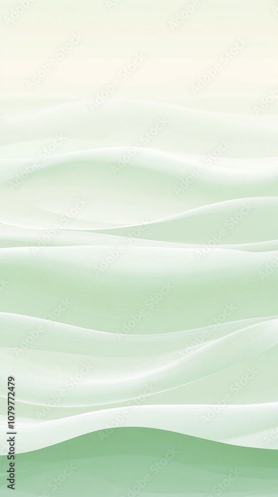 Aufkleber serene minimalist gradient background with subtle waves and rolling hills for digital designs and
