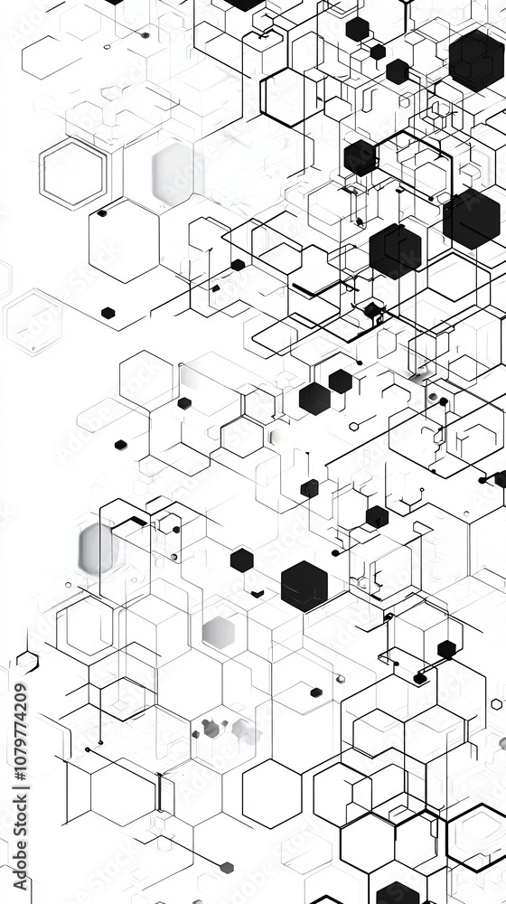 Poster futuristic geometric abstract background for technology and data science presentations