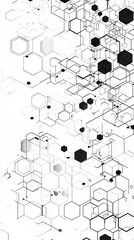 Obraz premium Futuristic Geometric Abstract Background for Technology and Data Science Presentations