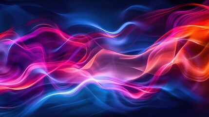 Vibrant Abstract Light Waves with Smooth Motion and Colorful Flow for Dynamic Backgrounds and Creative Visual Design